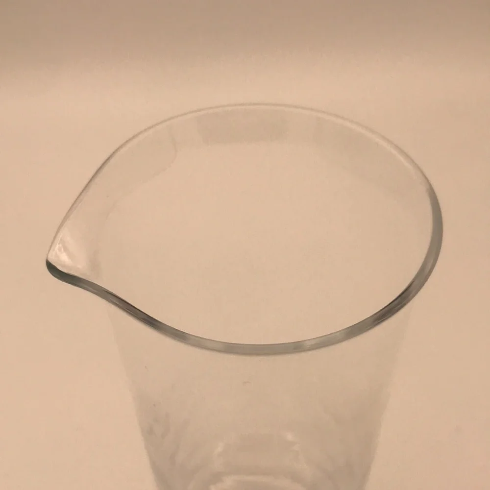 VTG Glass Martini Cocktail Pitcher Decanter‎ Carafe w/Thick Glass Bottom Base